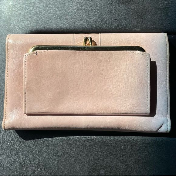 Princess Gardner vintage light pink check wallet with  kiss closure coin… - Picture 1 of 15